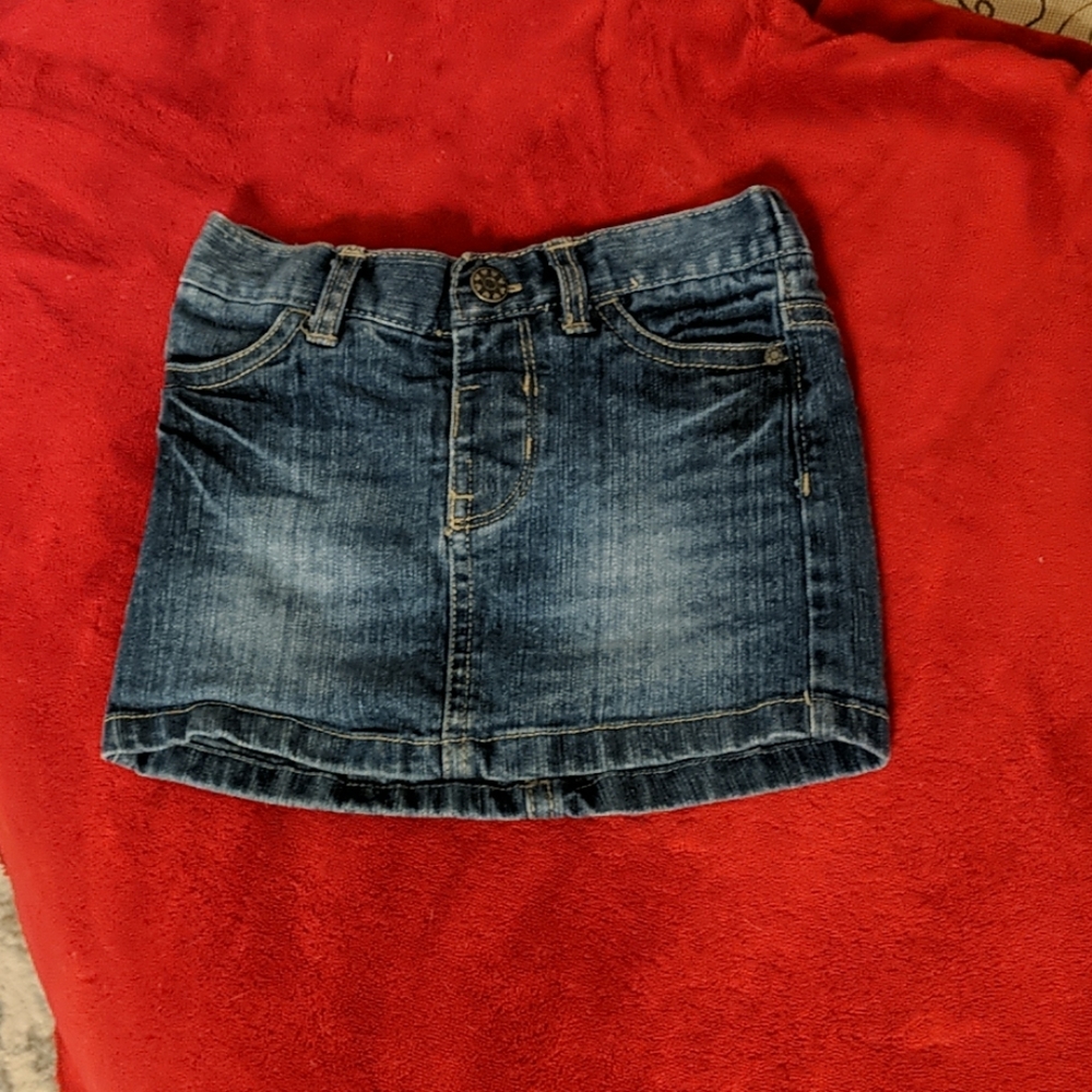 Blue jean mini skirt